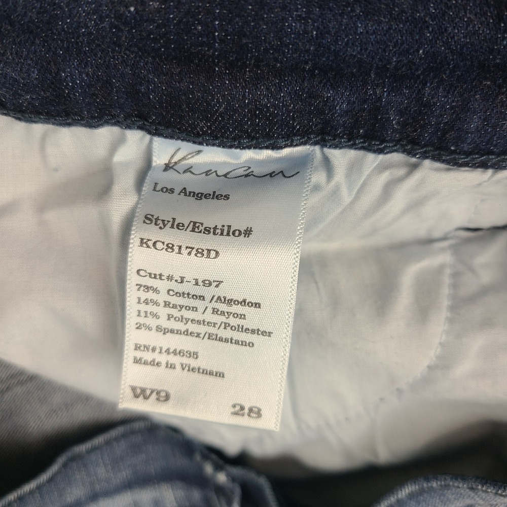 KanCan Jeans Womens 9/28 Blue Skinny Distress Mid Rise Dark Wash Denim KC81178D - Picture 8 of 13